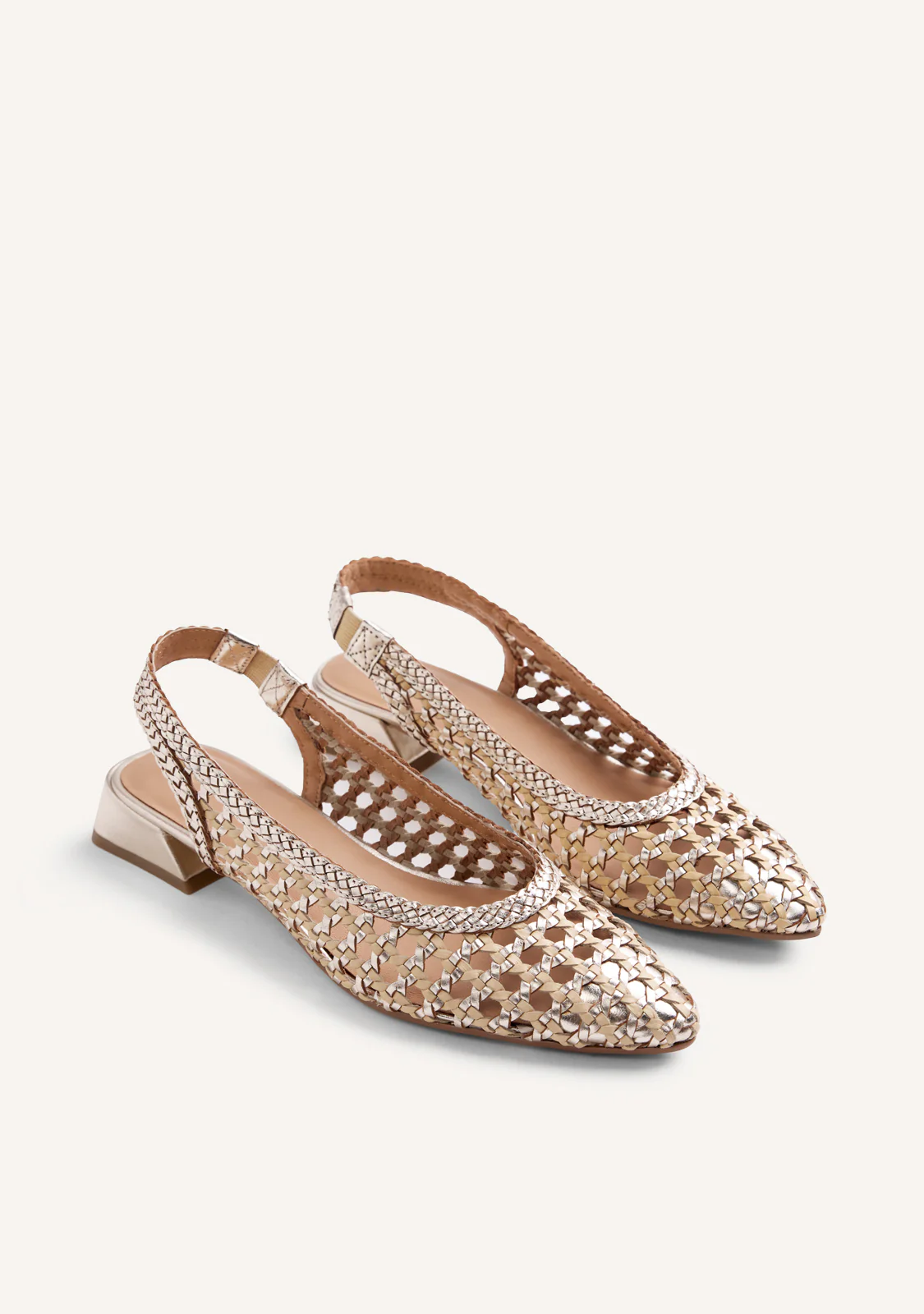 BRAIDED LEATHER SLINGBACK HEELED SHOES HOUNSLOW - Image 2
