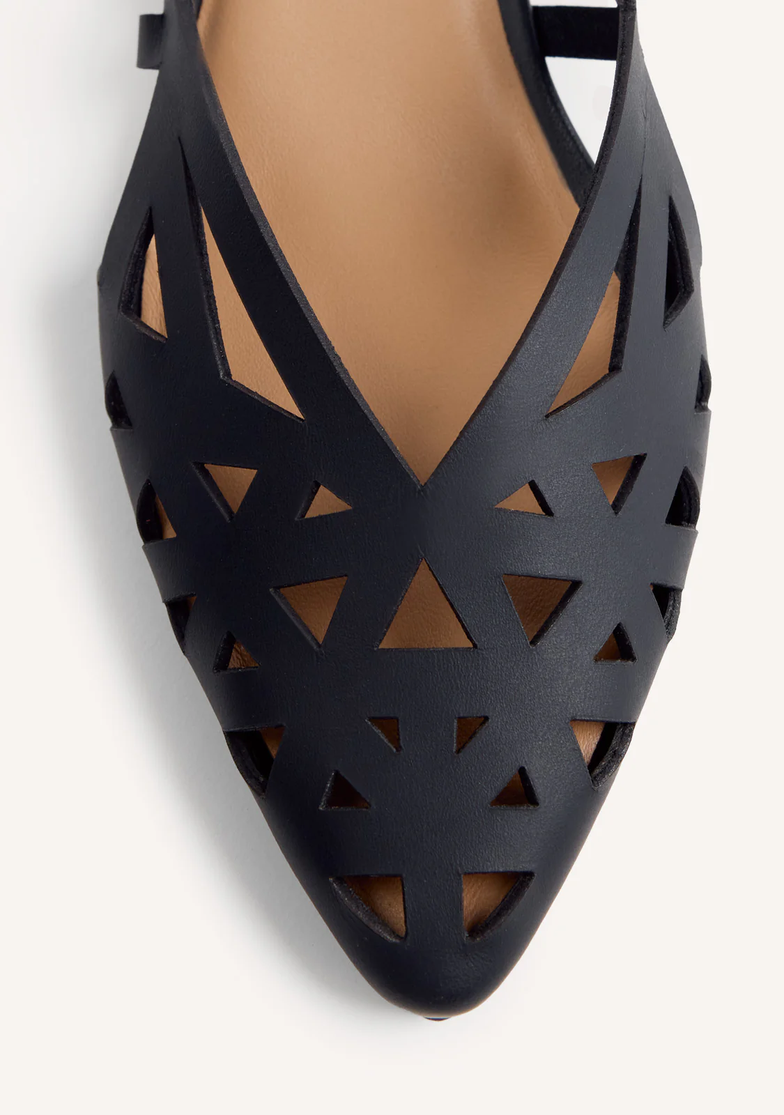 CUT-OUT LEATHER SLINGBACK HEELED SHOES ROTHBURY - Image 3