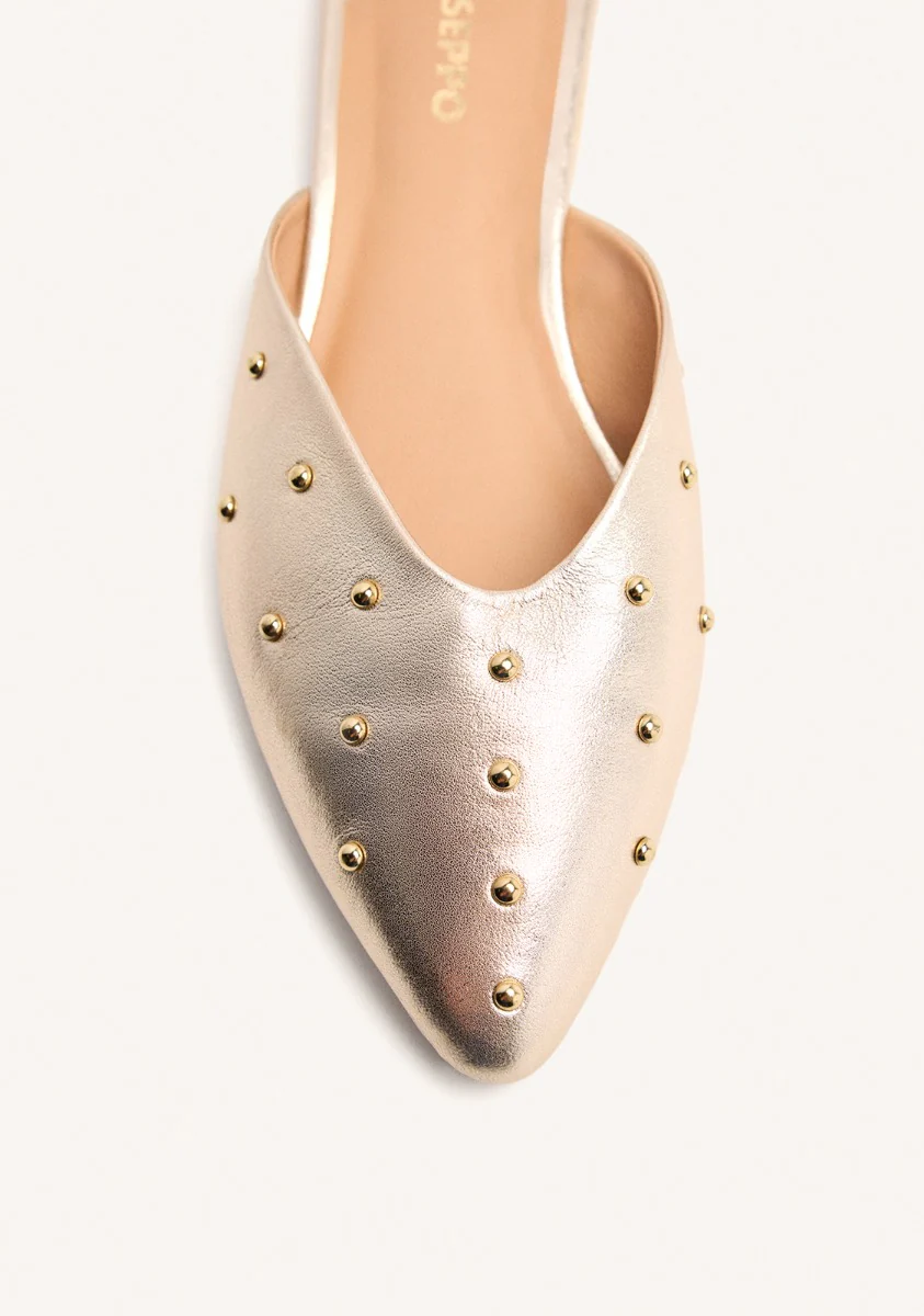 LEATHER STUDDED MULES LANARK - Image 3