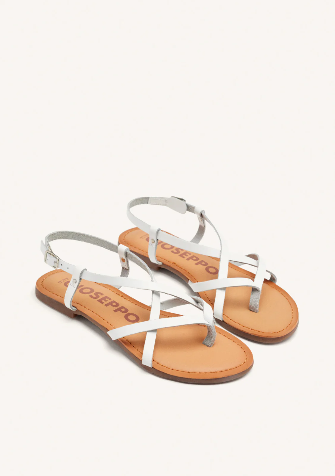 Lelex women's white roman sandals - Image 2