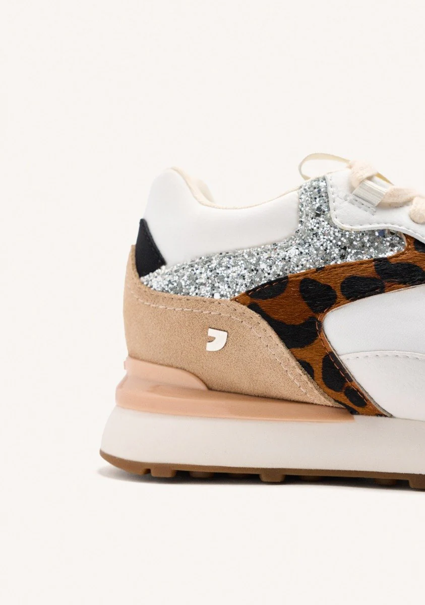 LEOPARD AND SHINE WEDGE LEATHER SNEAKERS ETNA - Image 3