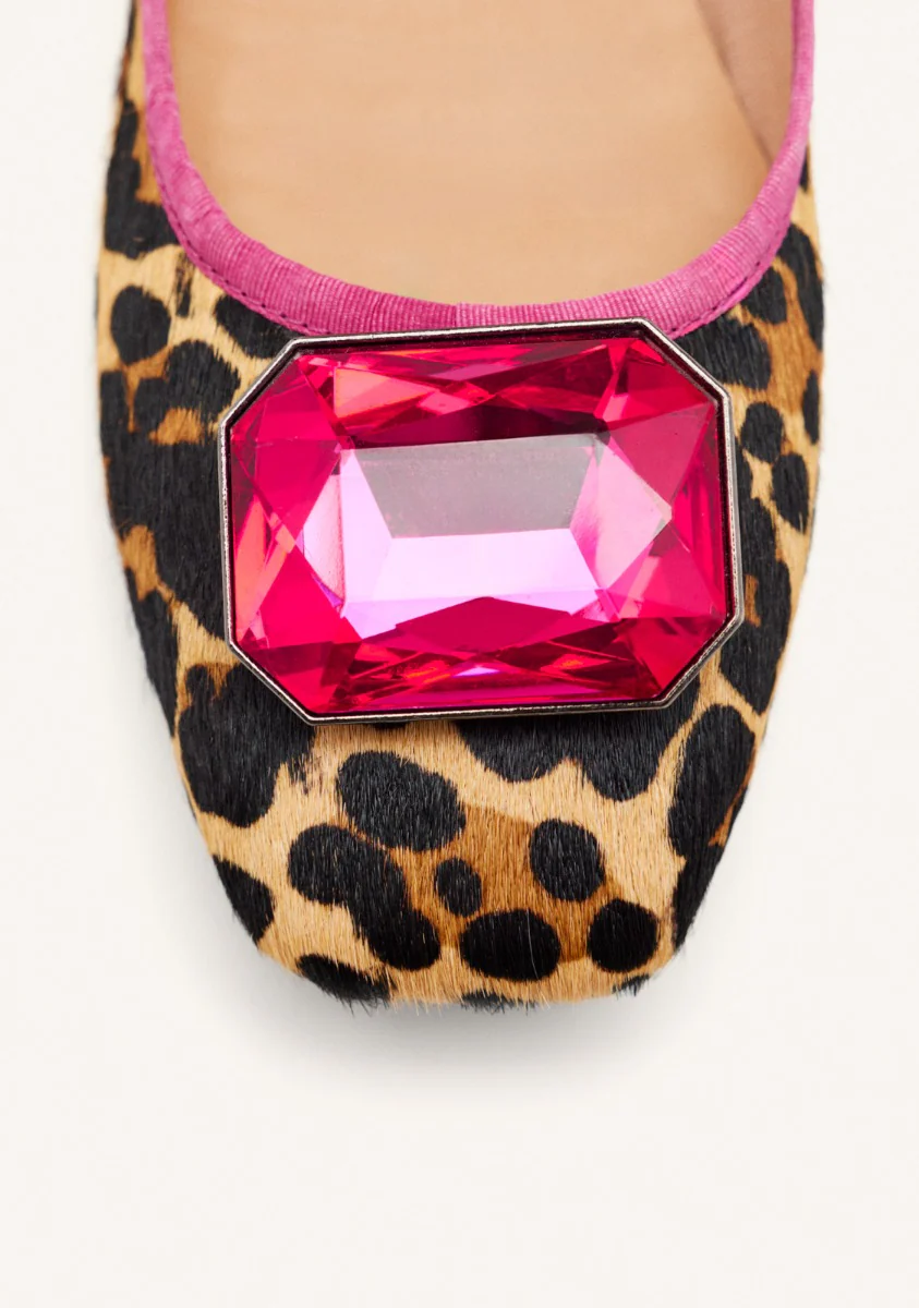 LEOPARD LEATHER BALLET FLATS CLYMAN - Image 3