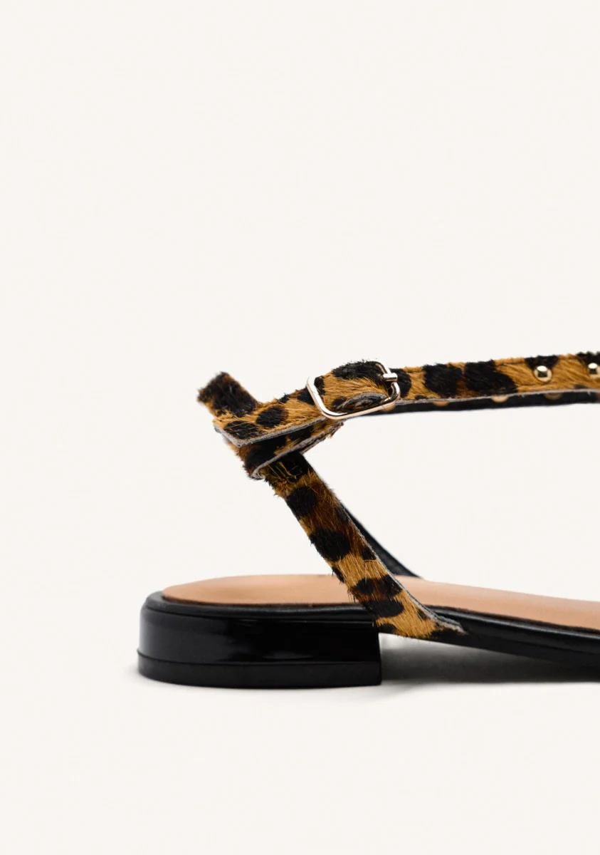 LEOPARD LEATHER CRAB SANDALS HATFIELD - Image 3