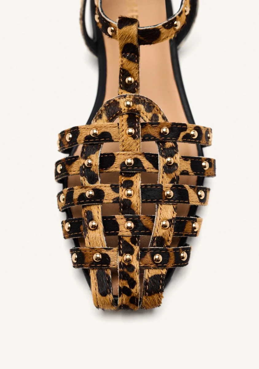 LEOPARD LEATHER CRAB SANDALS HATFIELD - Image 4