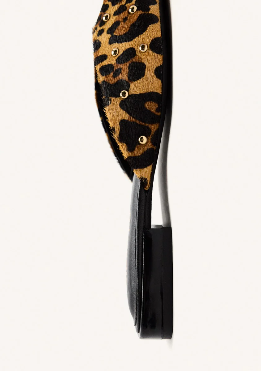 LEOPARD LEATHER MULES IRASBURG - Image 4
