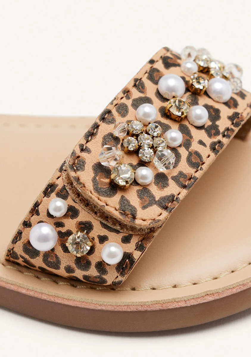 LEOPARD LEATHER SANDALS BRIDGTON - Image 4