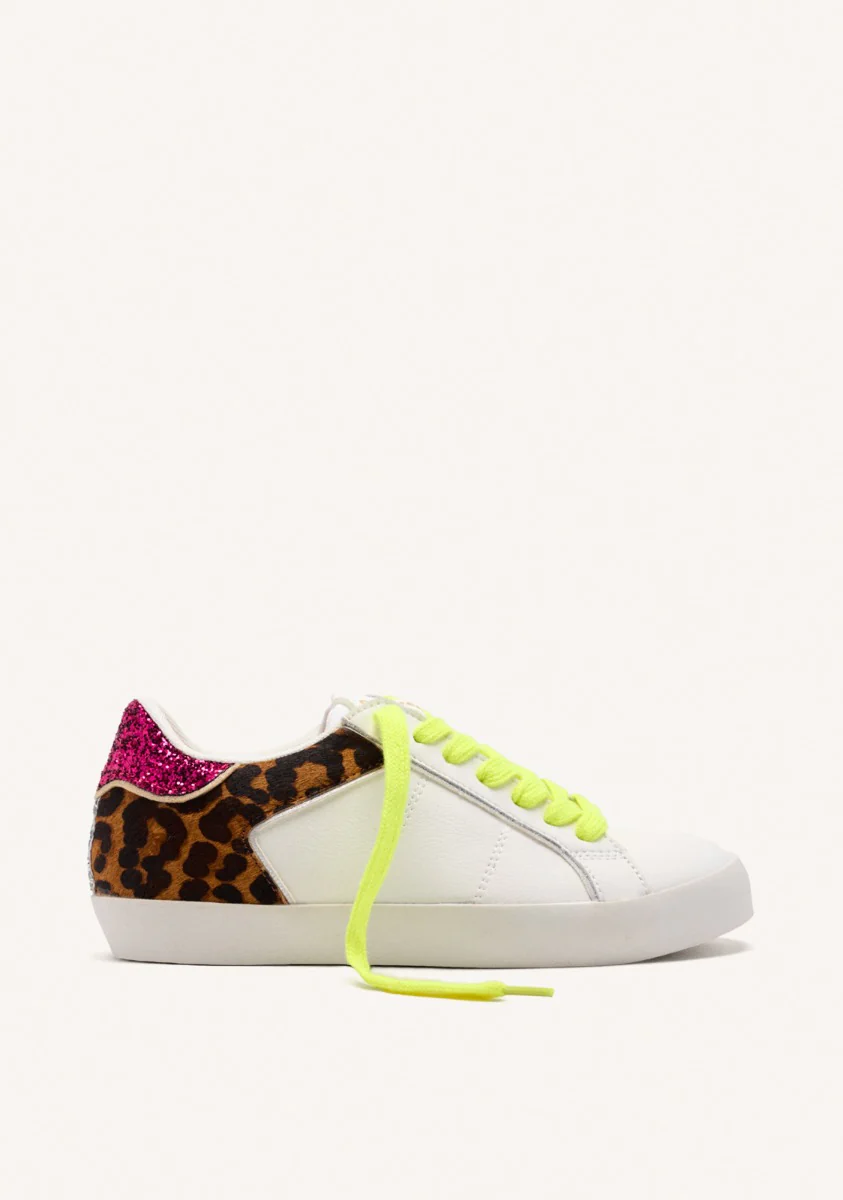 LEOPARD LEATHER SNEAKERS GILFORD