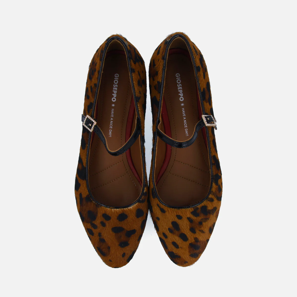 LEOPARD PRINT LEATHER BALLET FLATS BONYHAD - Image 3