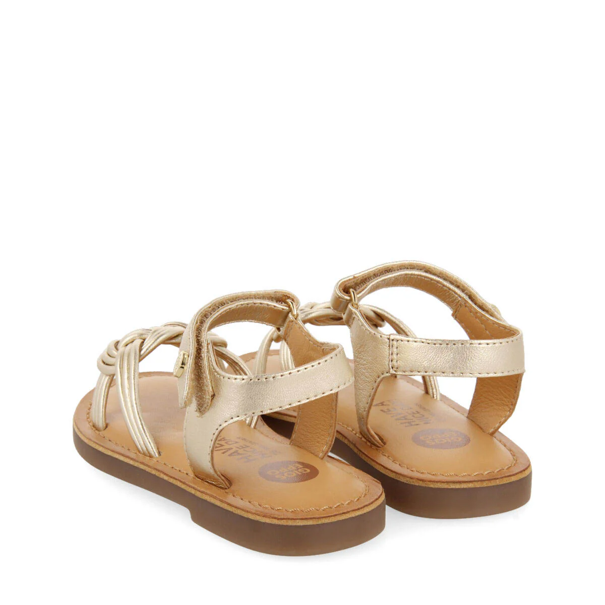 Lontra girls gold leather sandals - Image 4