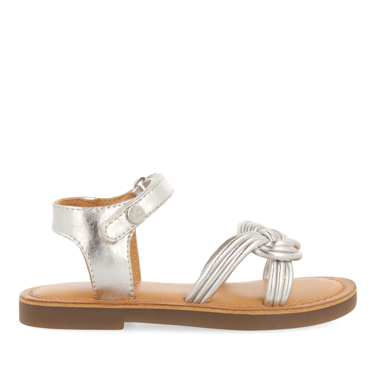 Lontra girls silver leather sandals