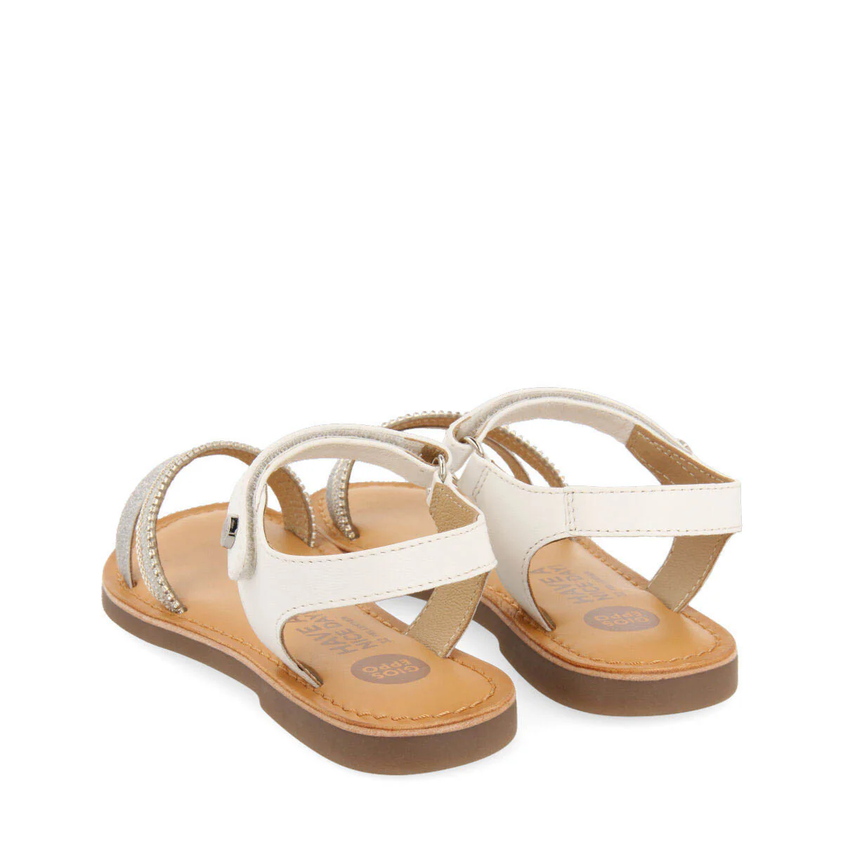 Lucmau girls leather sandals with white details - Image 4