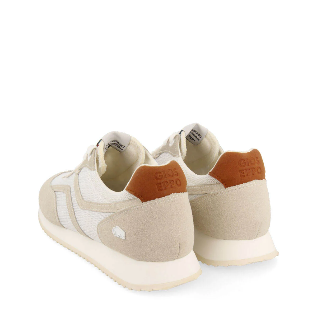 Mazunte men's white retro-style sneakers - Image 4