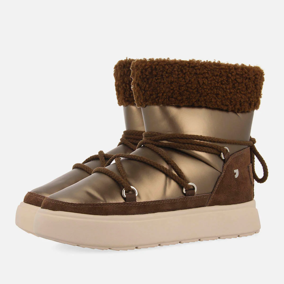 METALLIC APRÈS SKI BOOTS WITH SHEARLING WOLCOTT - Image 3