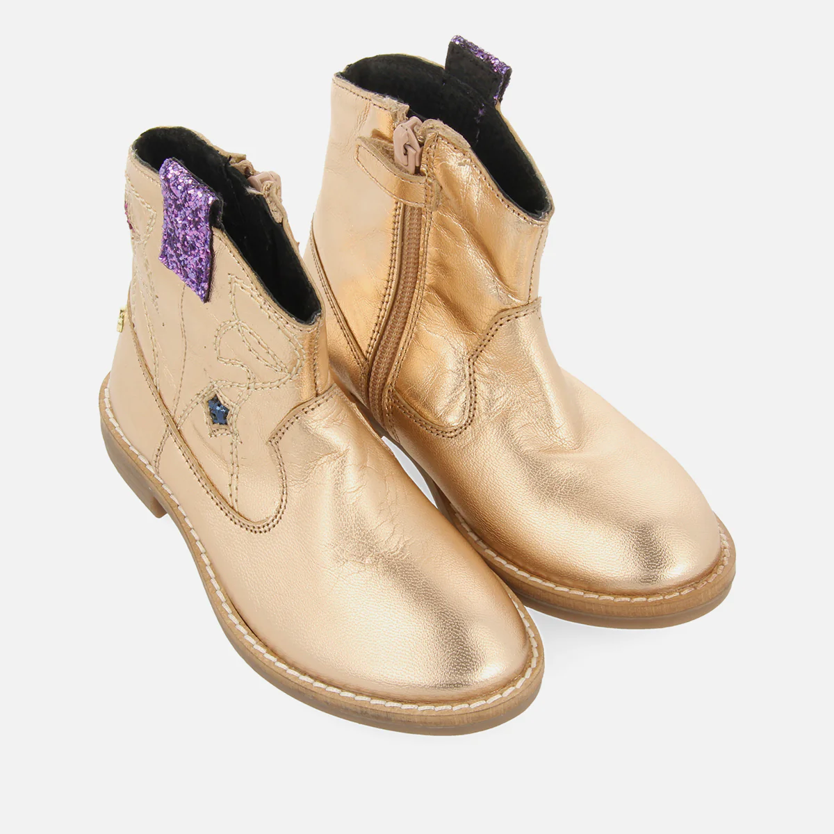METALLIC LEATHER COWBOY BOOTS ELEK - Image 3