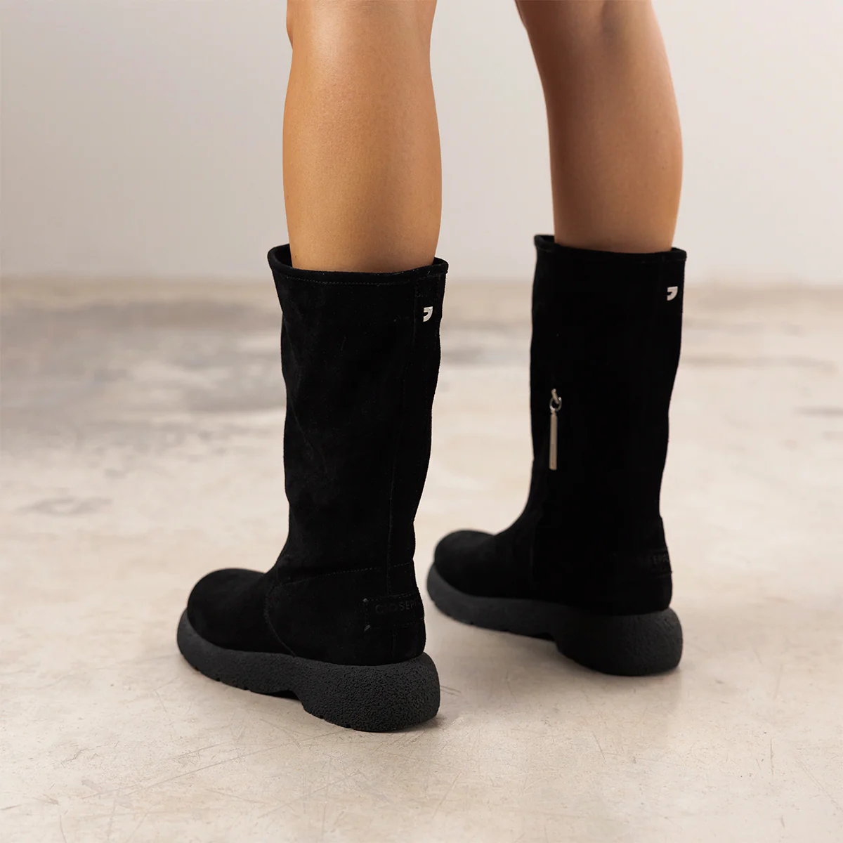 MULTI-POSITION LEATHER SUEDE BOOTS WITH FUR KOSSEN - Image 5