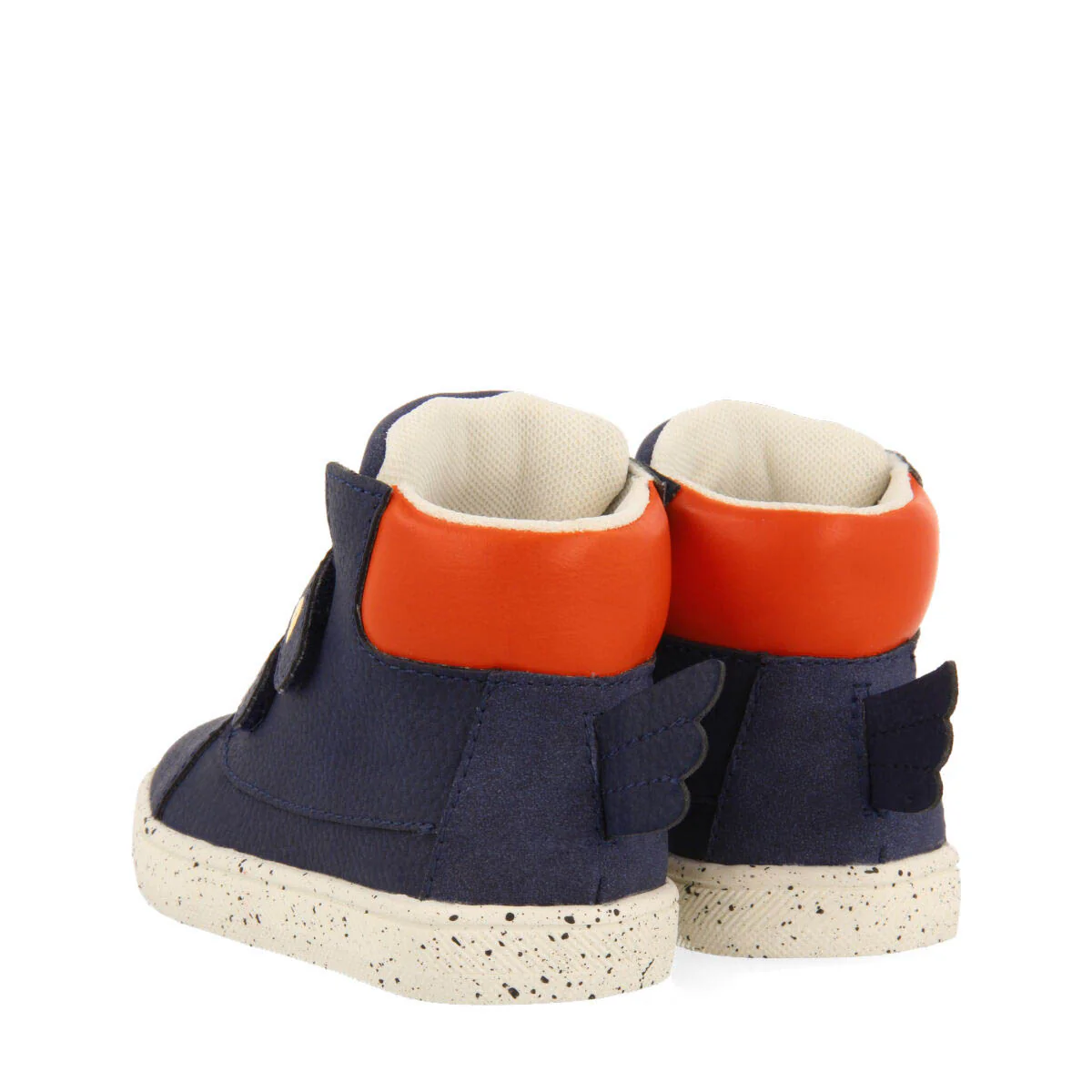 Myrset babies' navy blue boot-style sneakers with decorative wings - Image 4
