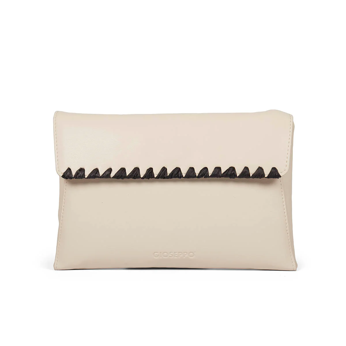Nanuque women's off-white clutch bag