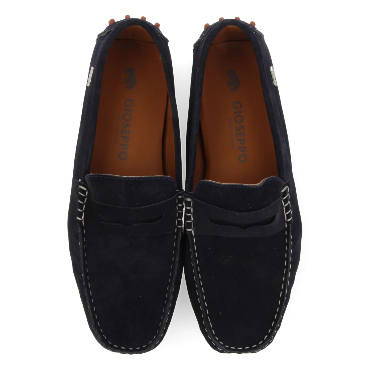 NAVY BLUE LEATHER LOAFERS FOR MEN TARPON - Image 4