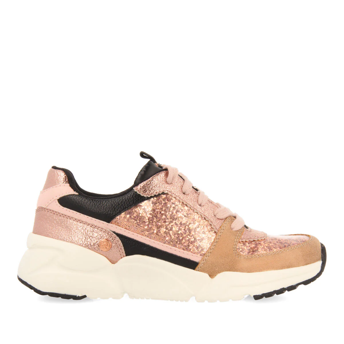 Obdach children's metallic pink sneakers