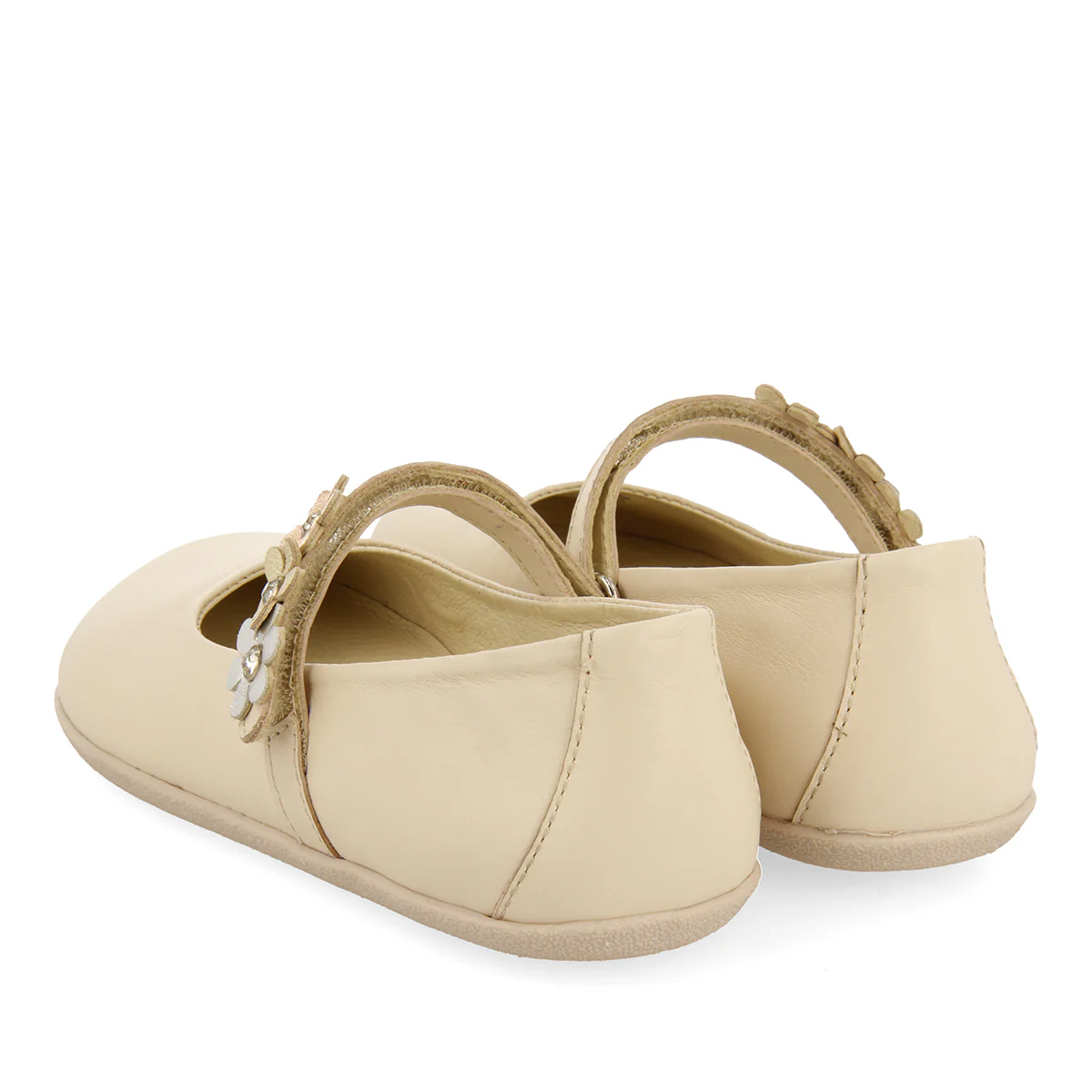 OFF-WHITE BALLET FLATS WITH FLOWER EMBELLISHMENT FOR GIRLS AND BOYS CONESUS - Image 3