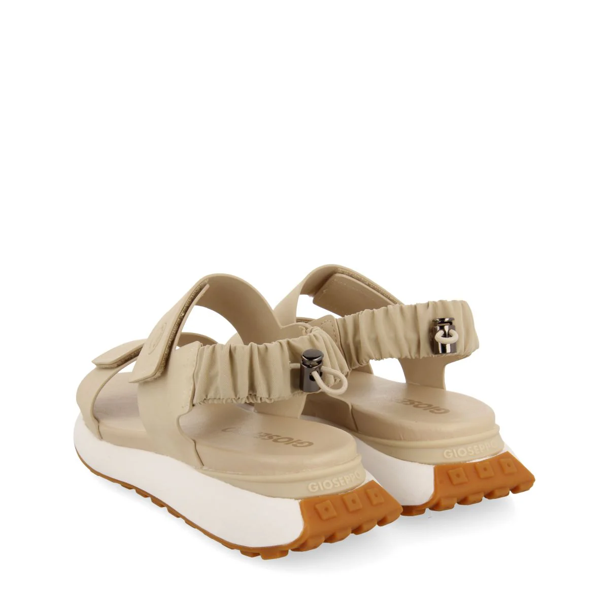 OFF-WHITE SPORTS SANDALS WITH ELASTIC RUCHED BACK DETAIL FOR WOMEN FRATAR - Image 4