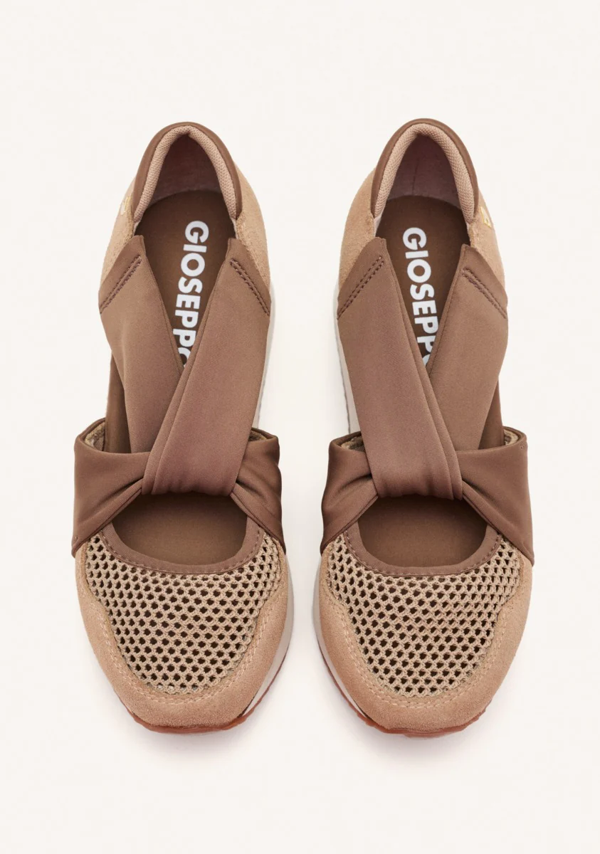 OPEN LEATHER WEDGE RAFFIA SNEAKERS DARLINGTON - Image 3