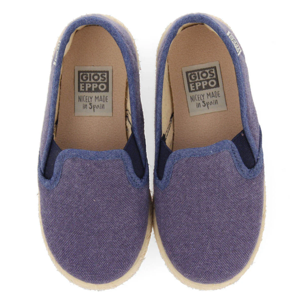 Orizaba boys navy blue espadrilles with side elastics - Image 3