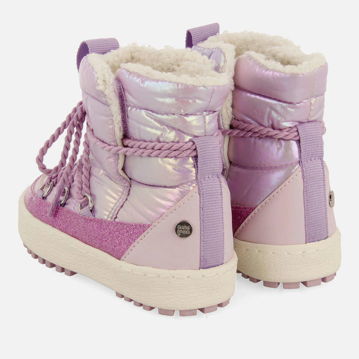 PADDED METALLIC SATIN APRÈS-SKI STYLE BOOTS - Image 3