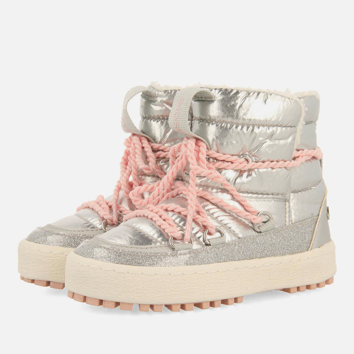 PADDED METALLIC SATIN APRÈS-SKI STYLE BOOTS - Image 2