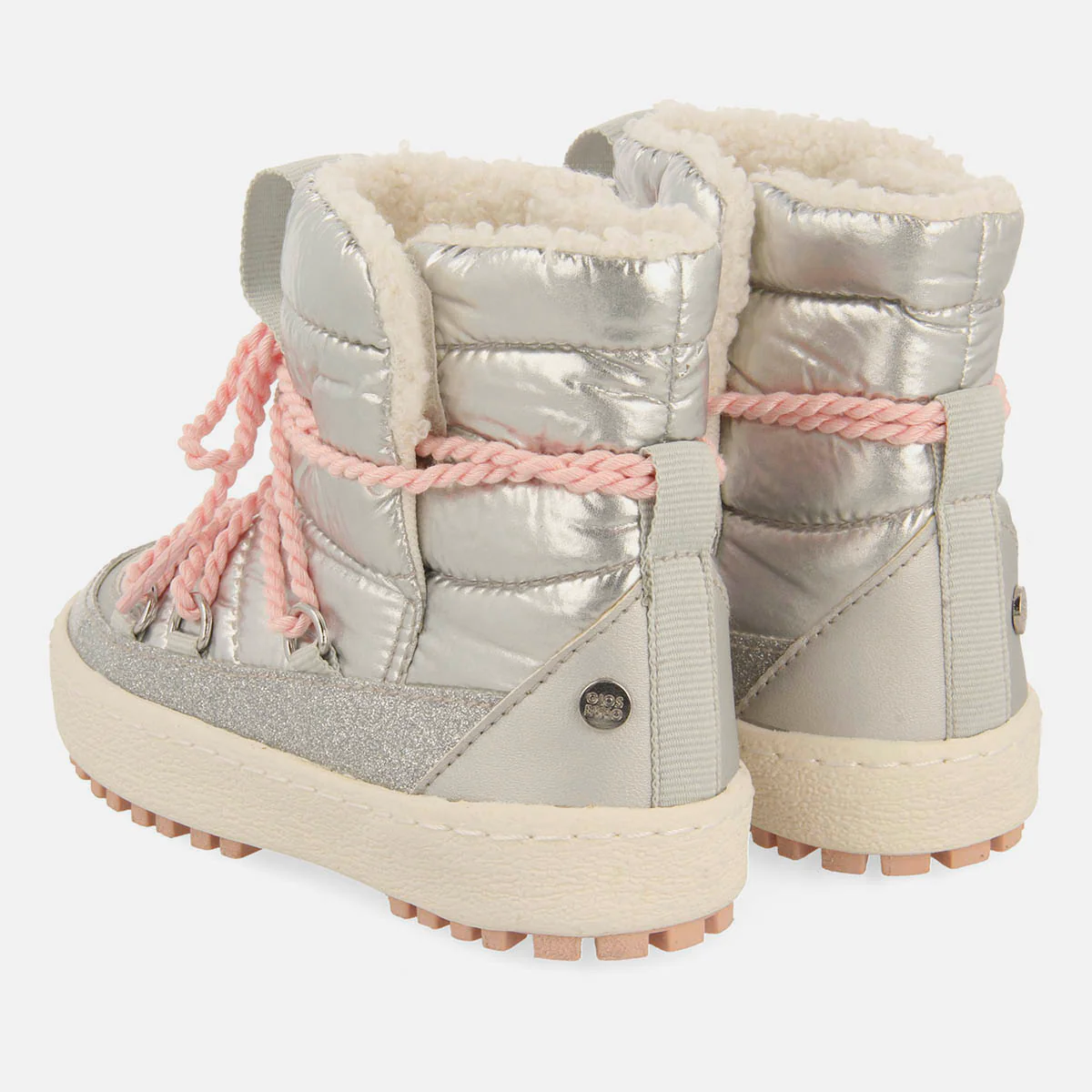 PADDED METALLIC SATIN APRÈS-SKI STYLE BOOTS - Image 3