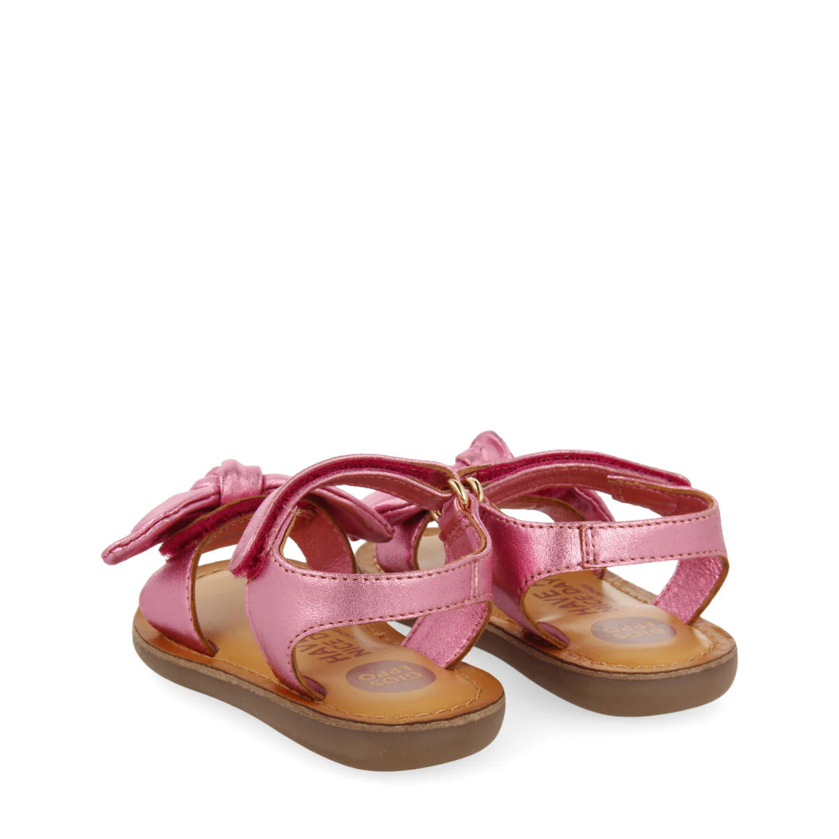 Panay girls metallic fuchsia leather sandals - Image 3