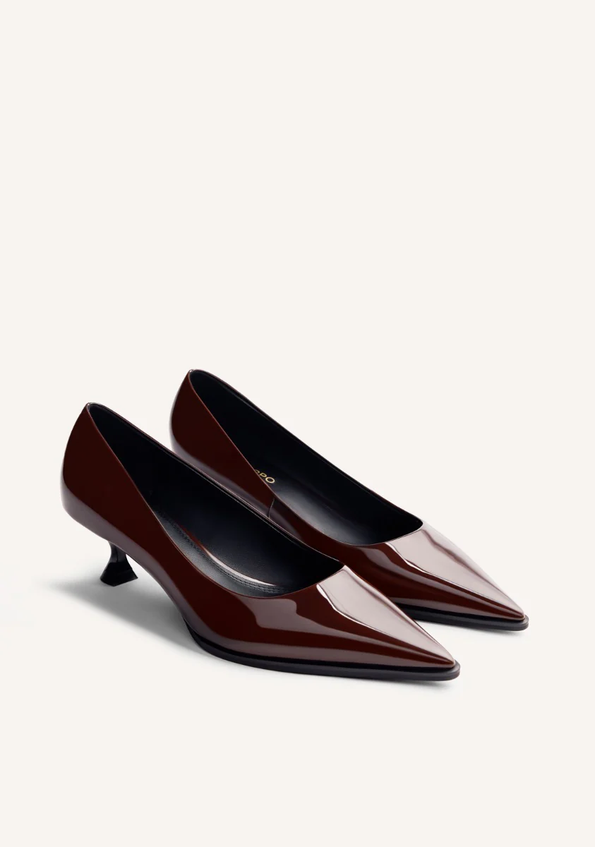 PATENT EFFECT KITTEN HEELED SHOES MAZEPPA - Image 2