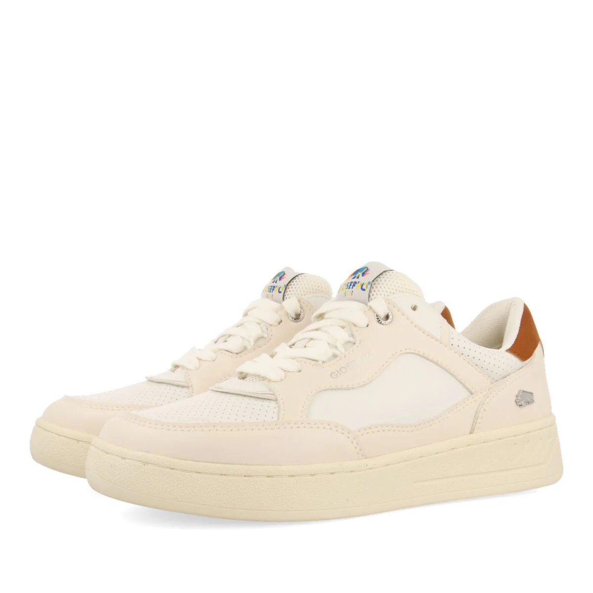 Paudorf men's cream retro sneakers - Image 2