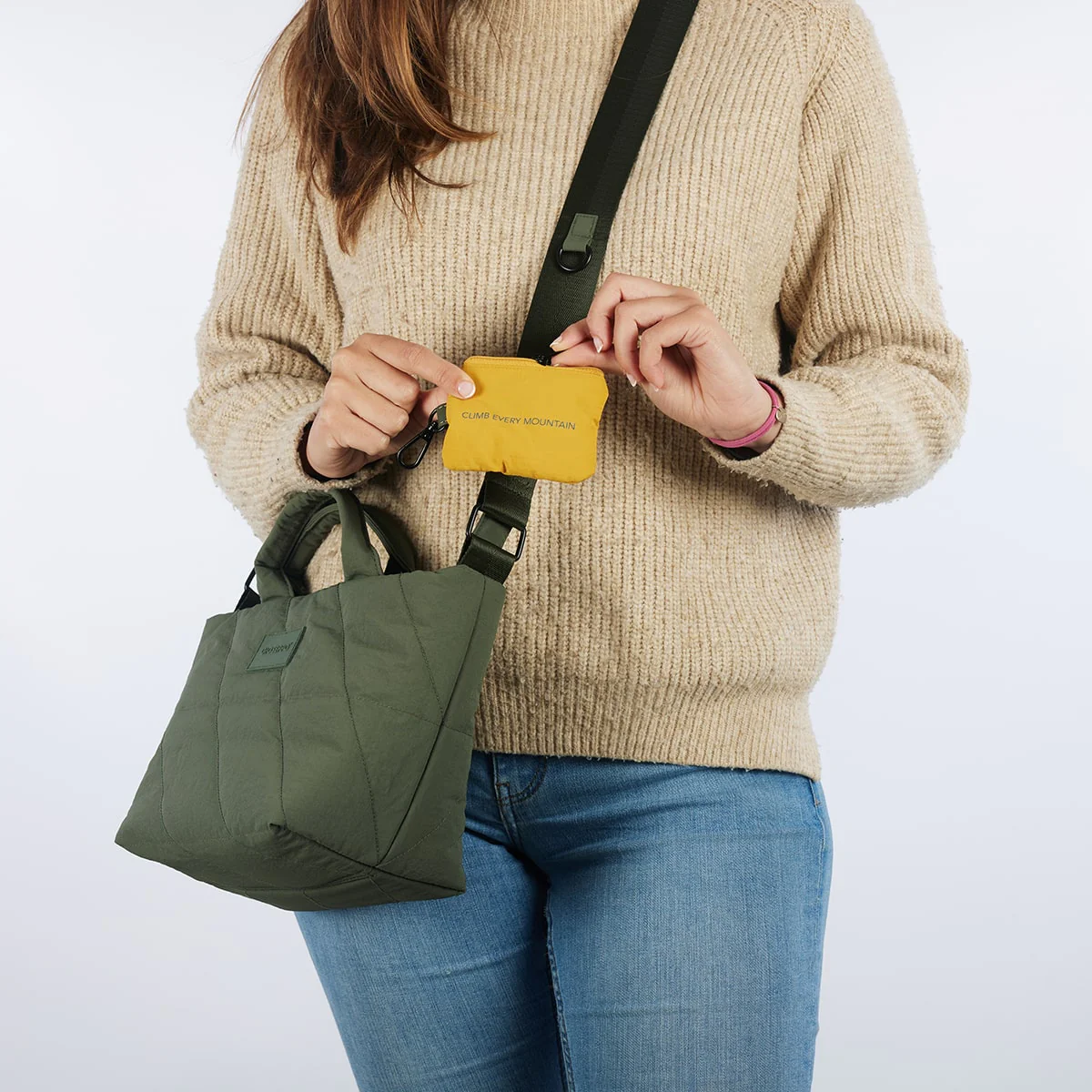 Perg khaki crossbody bag - Image 2