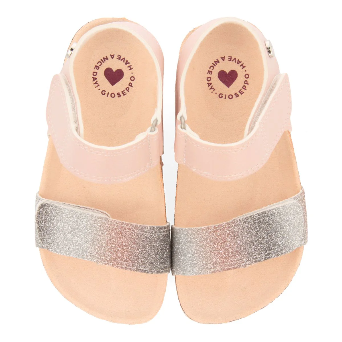 PINK BIO SOLE FLIP-FLOPS WITH GLITTER FOR GIRL AND BOY DUFUR - Image 2