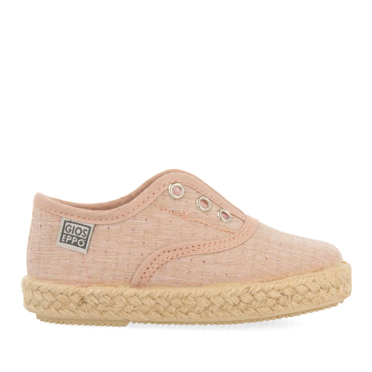 PINK OXFORD STYLE ESPADRILLES WITH JUTE DETAILS FOR BABY ASSORO