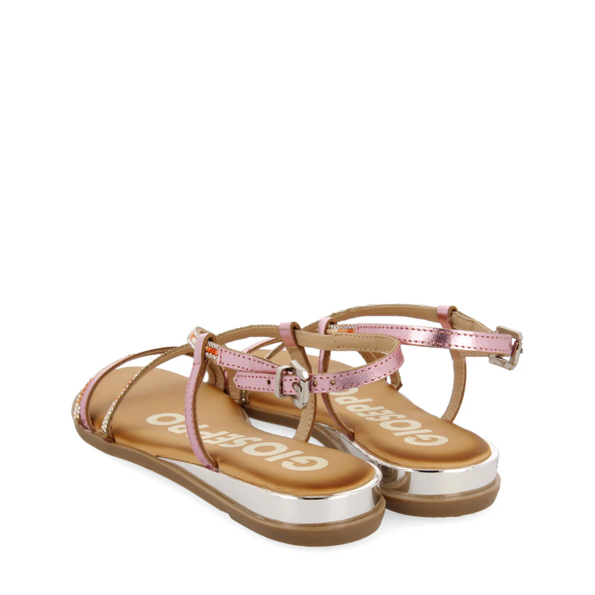 PINK SANDALS WITH STRAPS AND MULTICOLORED BEADS FOR WOMAN BARACOA - Image 3