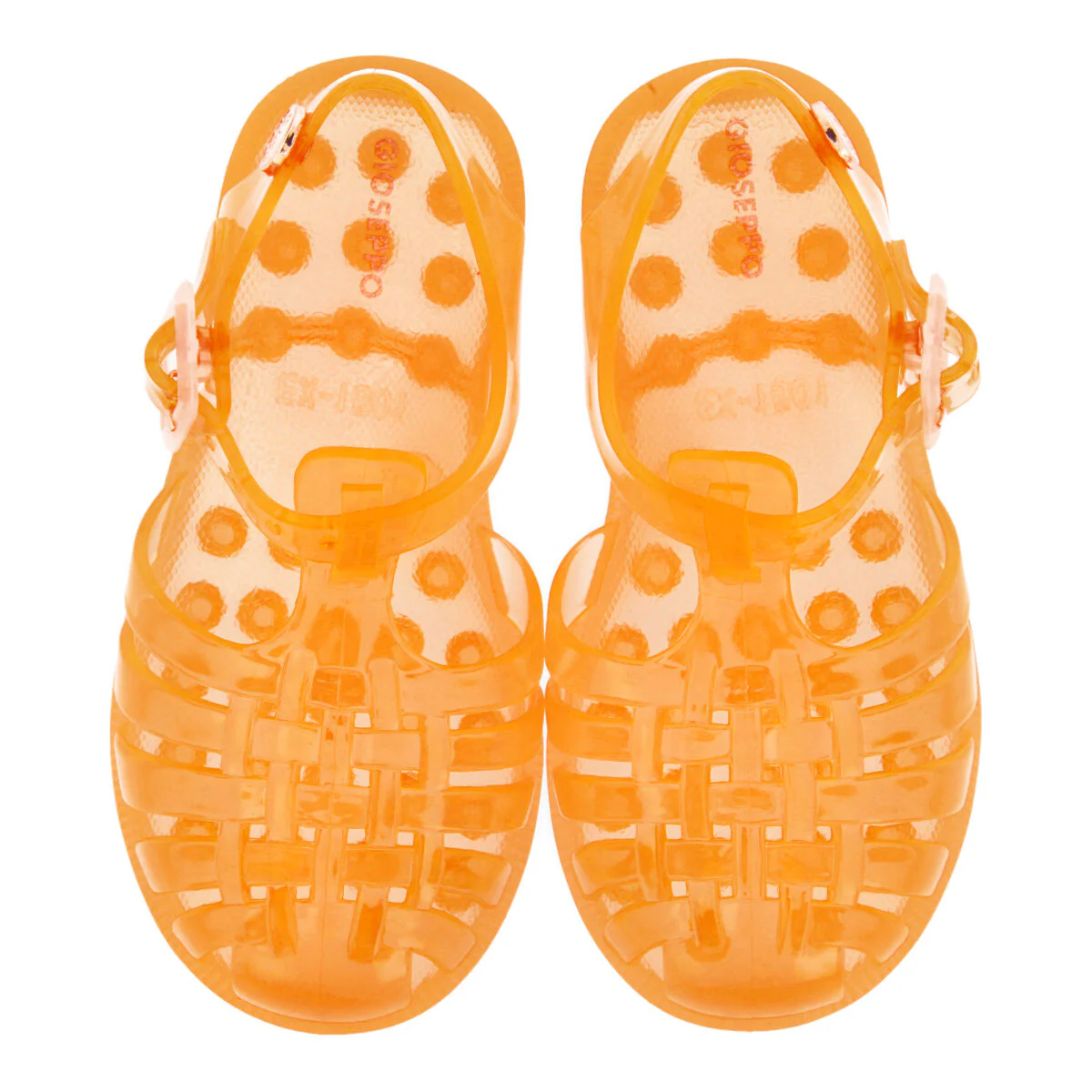 Pompeu girls orange retro strappy sandals - Image 3