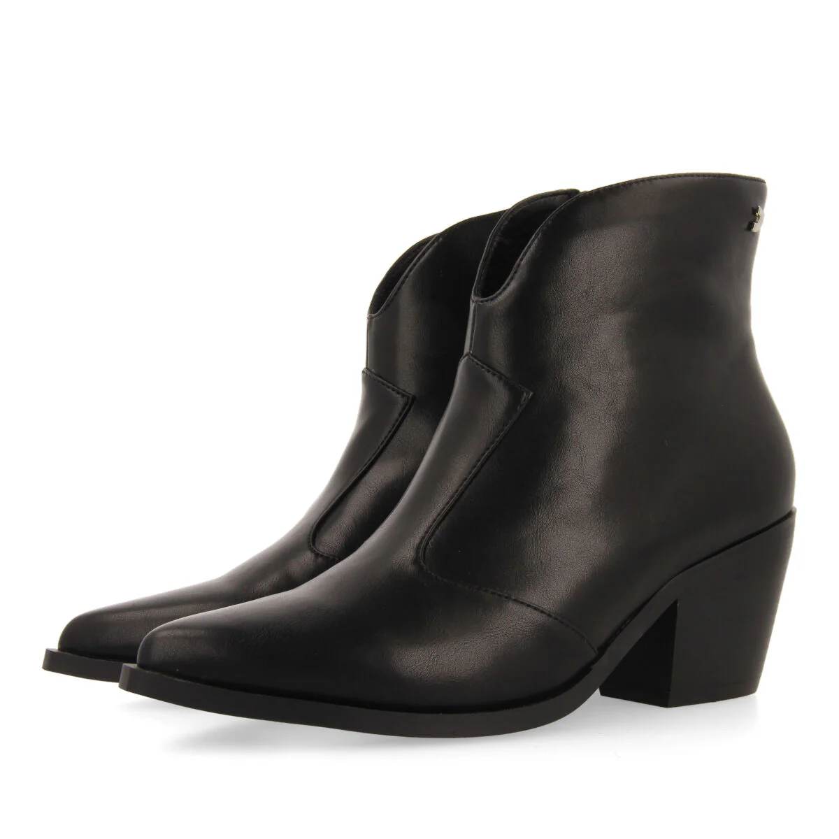 Portree women's black cowboy boots - Image 4