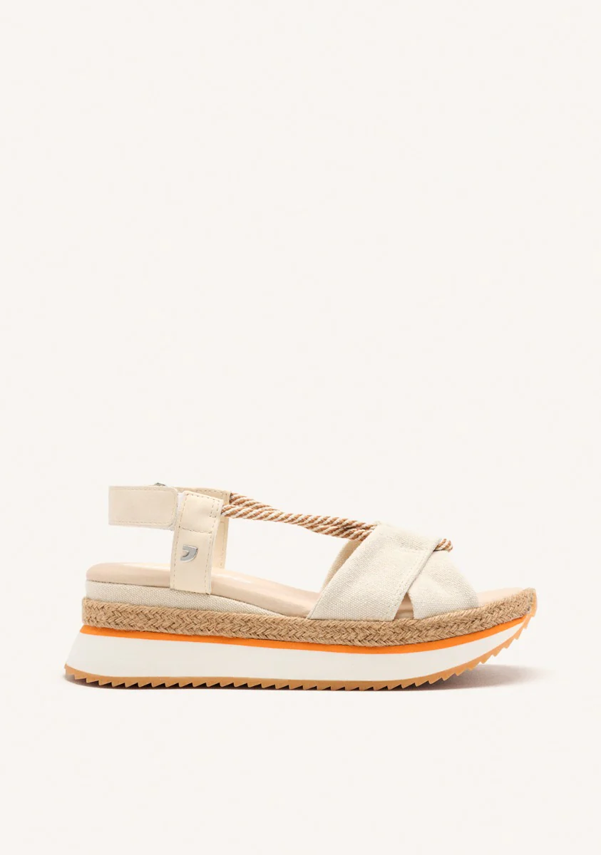 RAFFIA PLATFORM SPORTY SANDALS IRONTON