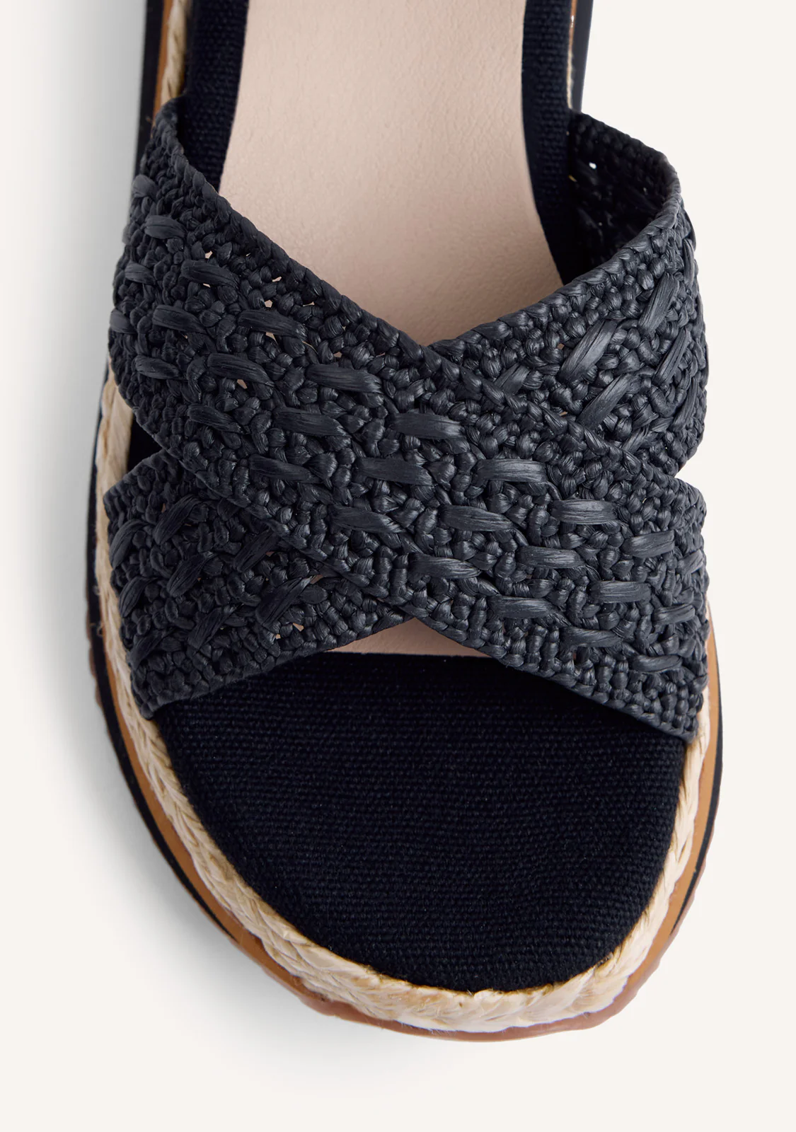 RAFFIA WEDGE CROCHET SANDALS TREVELIN - Image 3