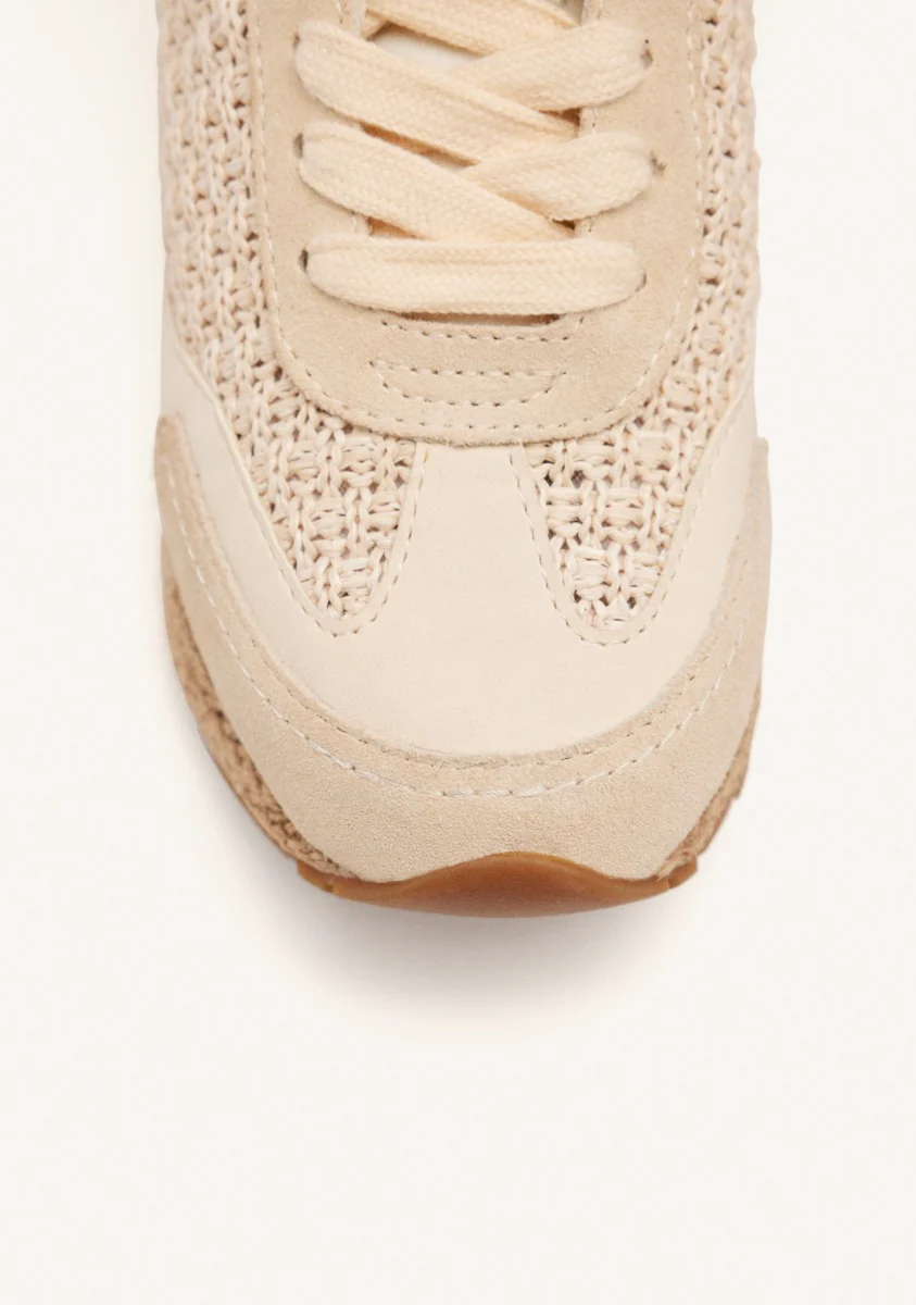 RAFFIA WEDGE LEATHER SNEAKERS HARDING - Image 4