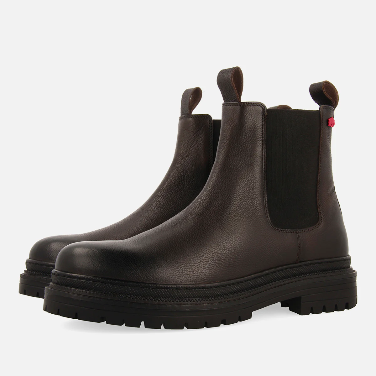 HERRICK men's brown split chelsea boots - Image 2