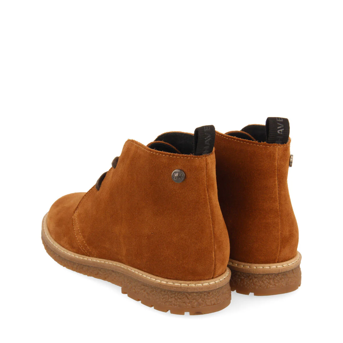 Rekvik children's tan leather lace-up ankle boots - Image 3