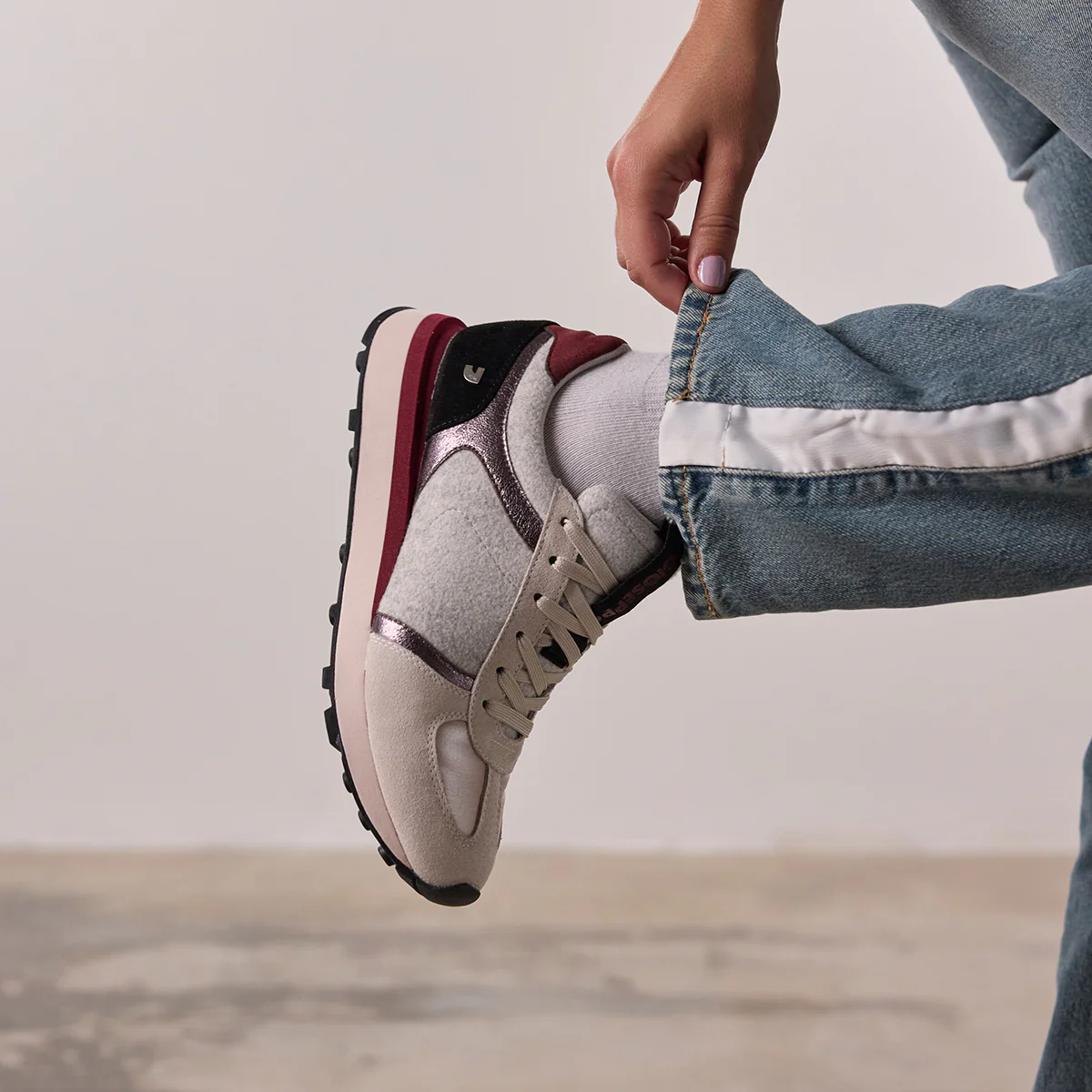 RETRO STYLE FELT SNEAKERS RYE - Image 2