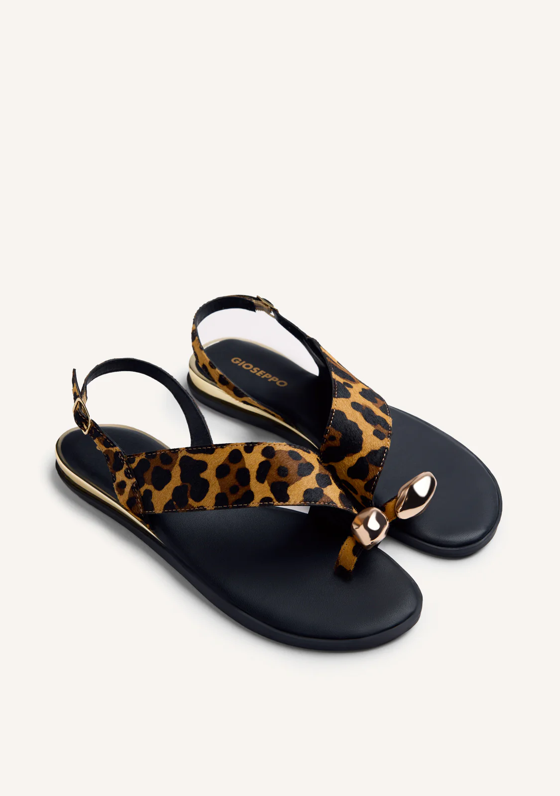 RING ANIMAL PRINT LEATHER SANDALS MAIRO - Image 2