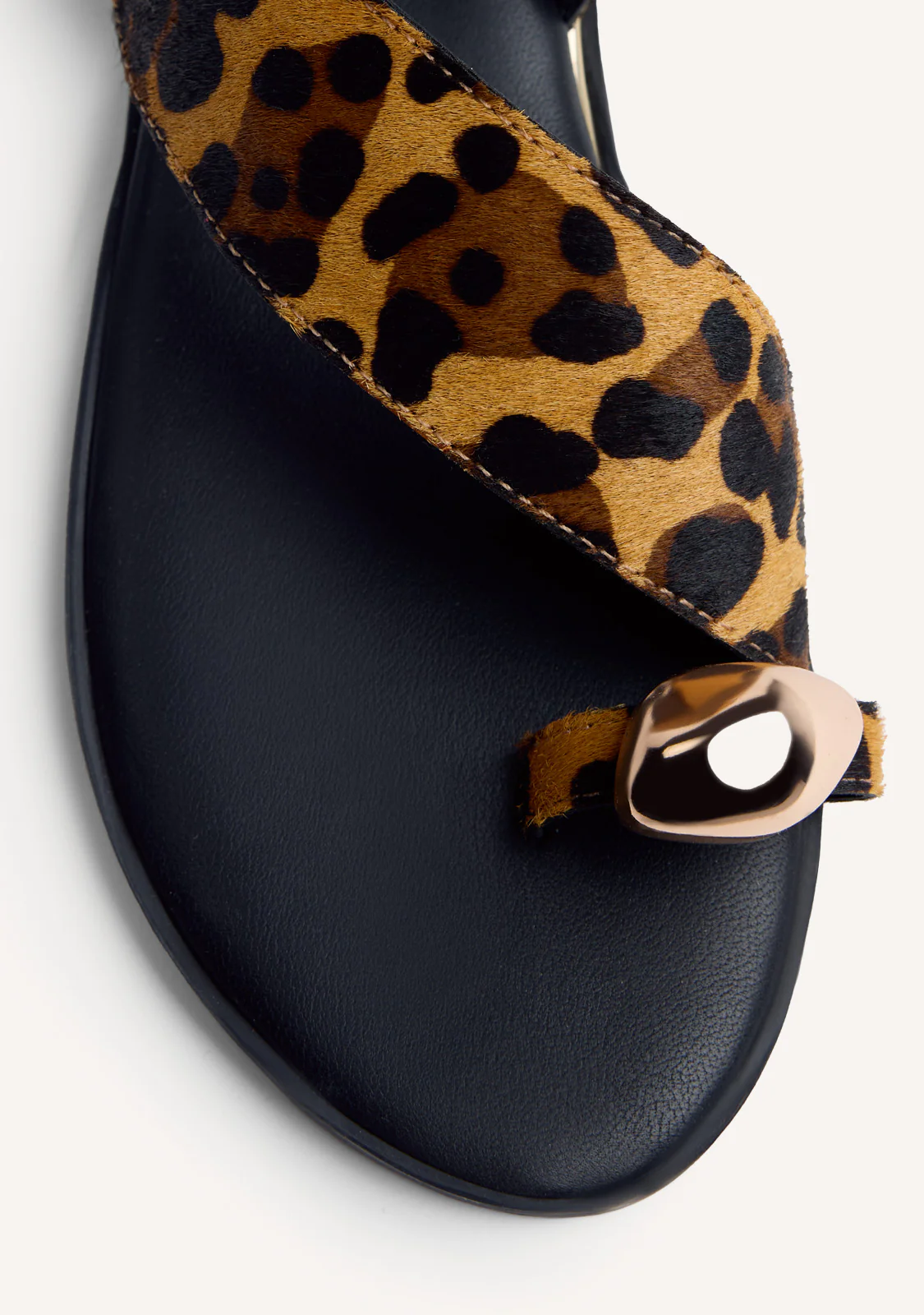 RING ANIMAL PRINT LEATHER SANDALS MAIRO - Image 3