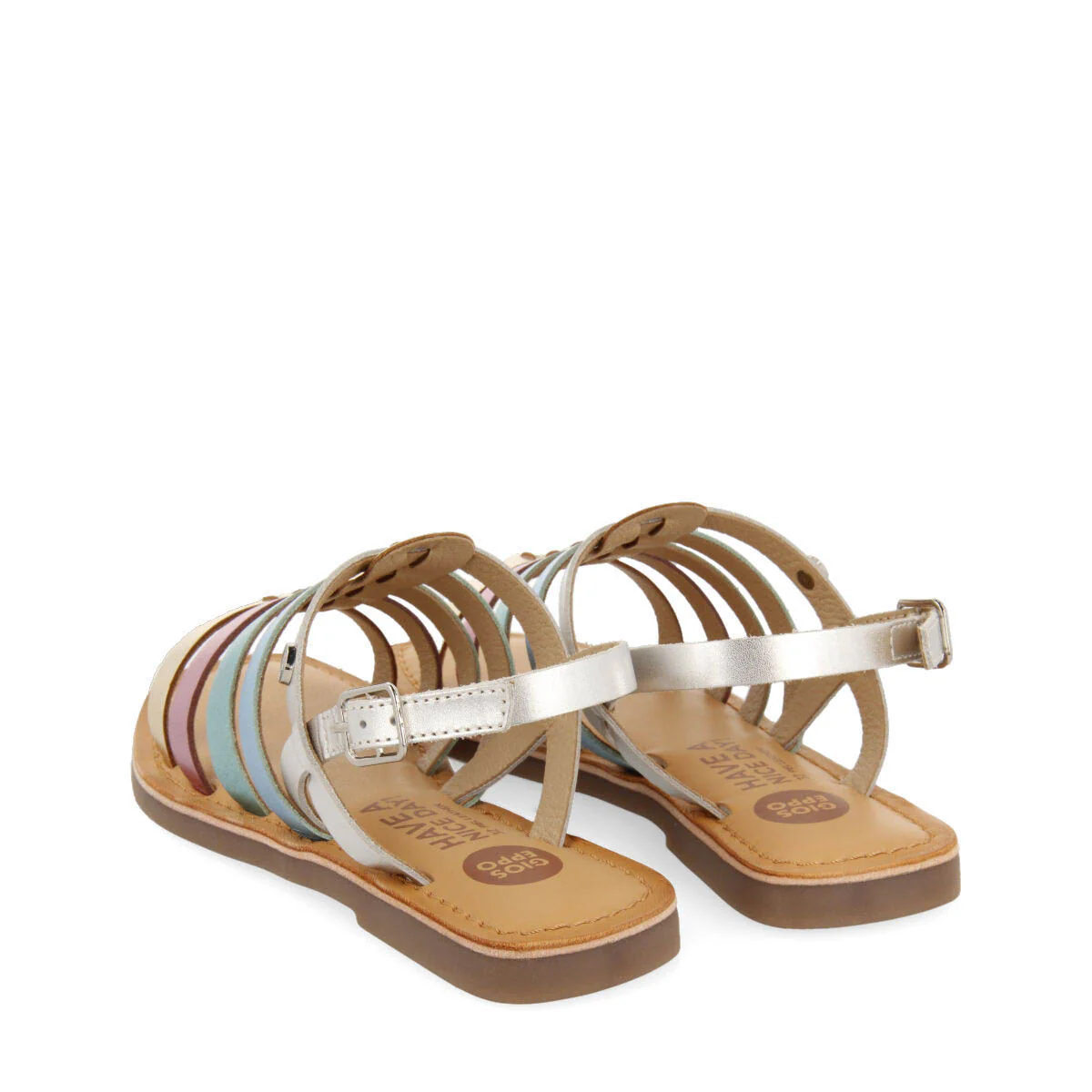 Saire girls multicoloured leather multi strap sandals - Image 5