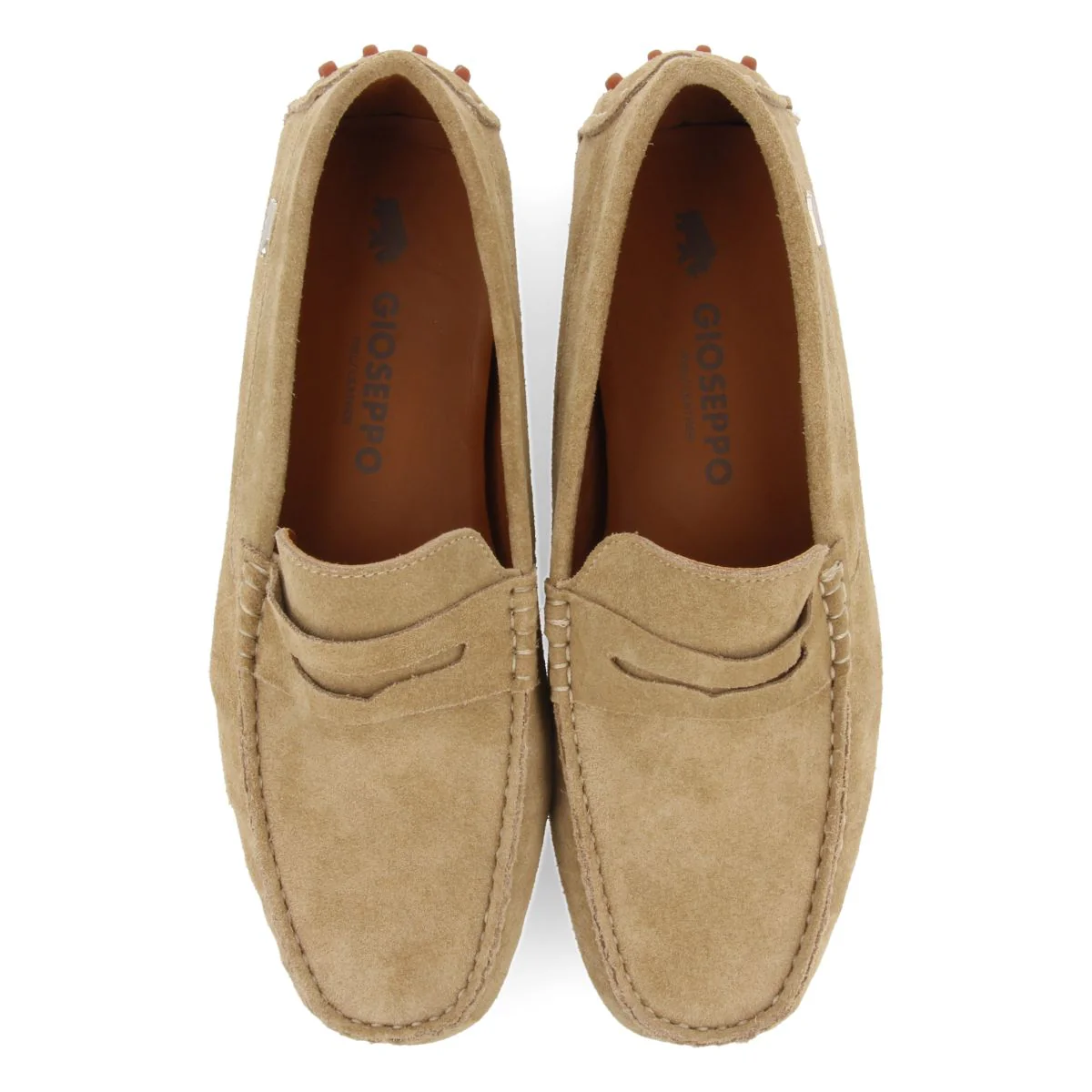 SAND COLORED LEATHER LOAFERS FOR MEN TARPON - Image 4
