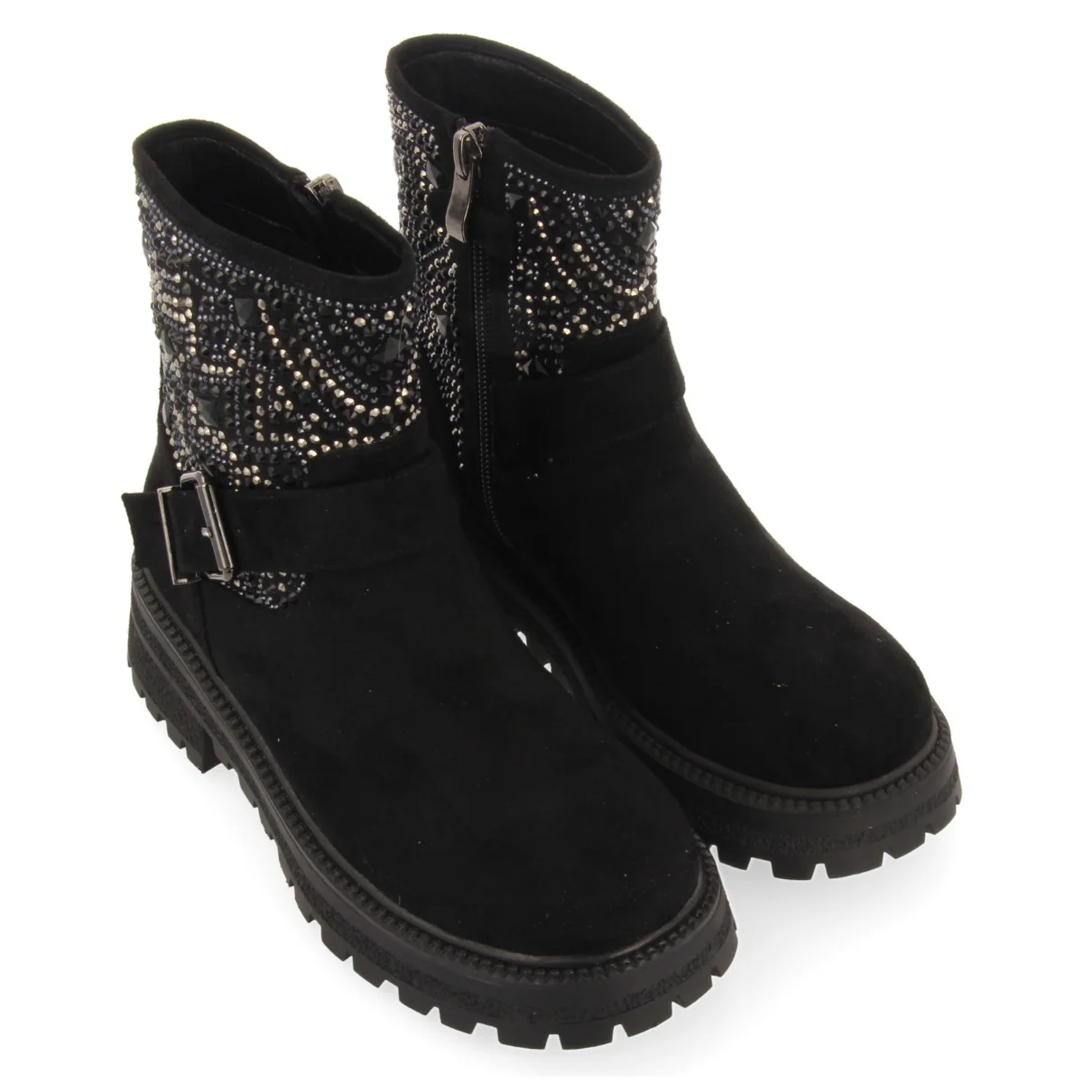 Sandl children's black biker boots with gemstones - Image 4